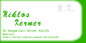 miklos kerner business card