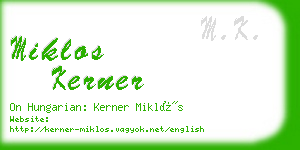 miklos kerner business card